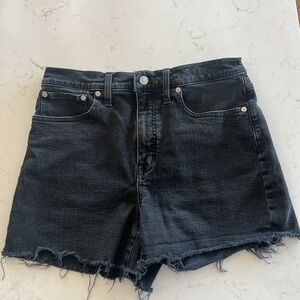 Madewell High-Rise Denim Shorts in Lunar Wash